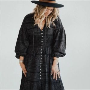 Black tribal print Carly Jean Los Angeles dress